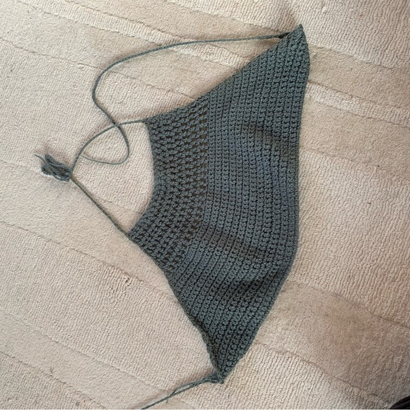 Handmade Crocheted Halter Crop Top - Picture 4 of 4